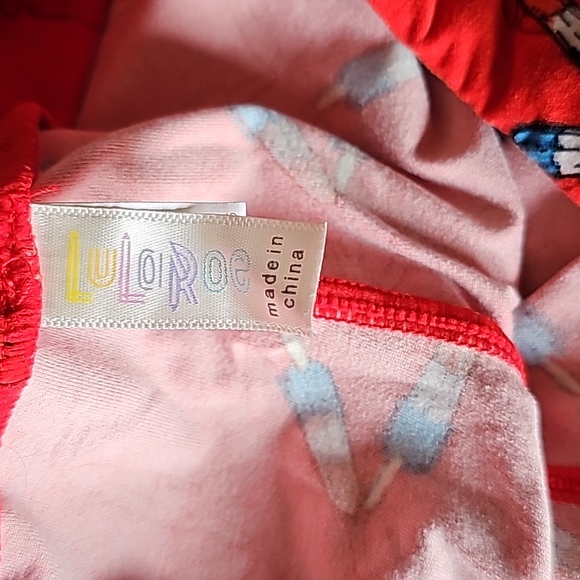 Patriotic Popsicle Lularoe leggings bundle cat shirt OS one size - Picture 5 of 10